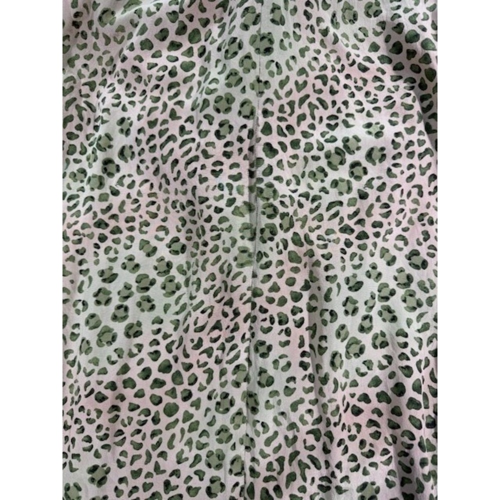 Vintage Spenser Jeremy Silk Leopard Halter Maxi Dress Womens 6 Green - Picture 15 of 16